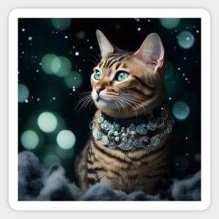 Jewelled Bengal Cat Sticker